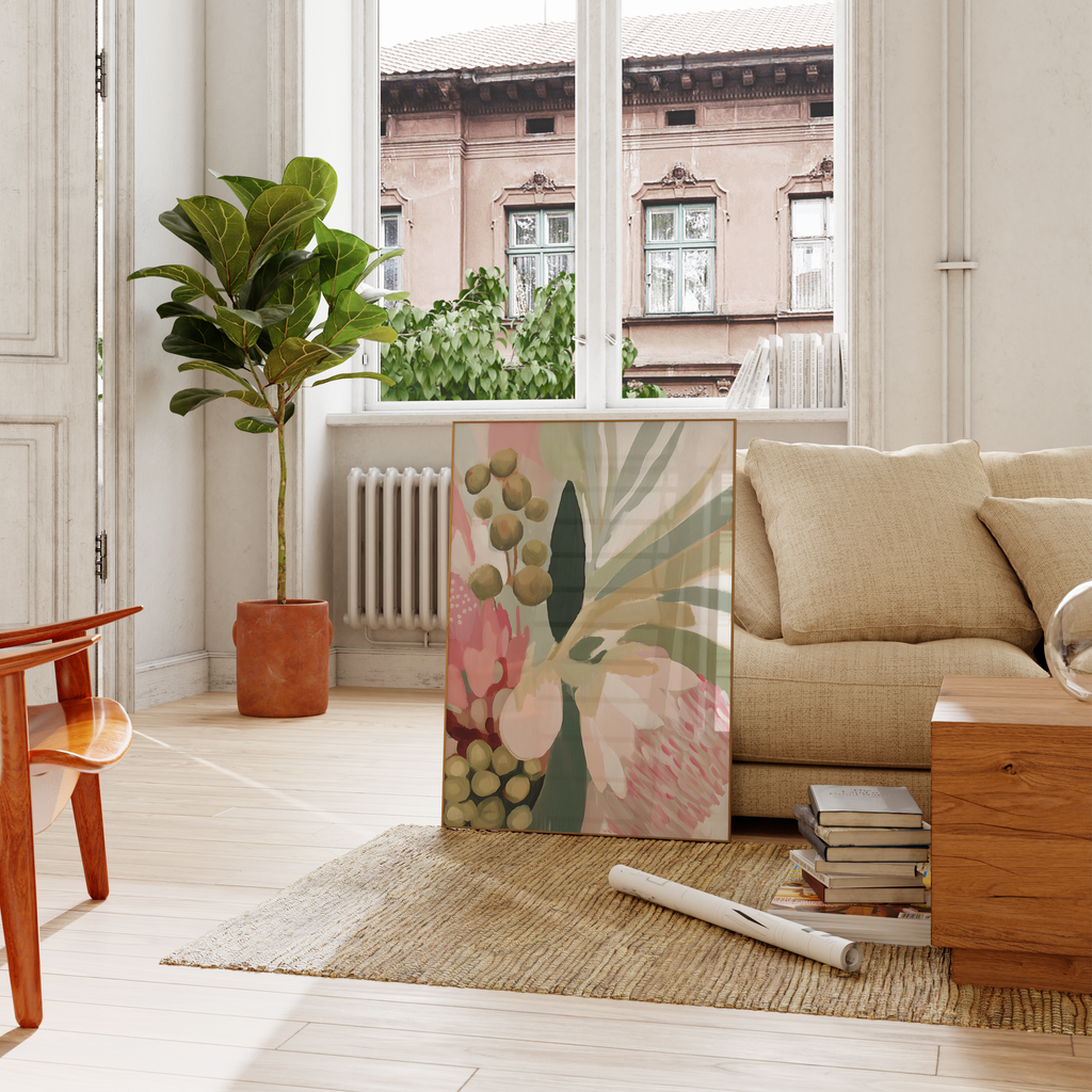 Abstract Australian Native Botanical Wall Art Print