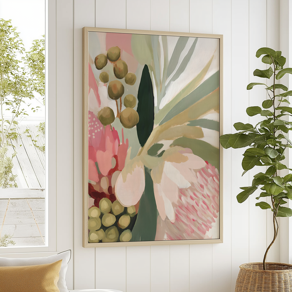 Abstract Australian Native Botanical Wall Art Print