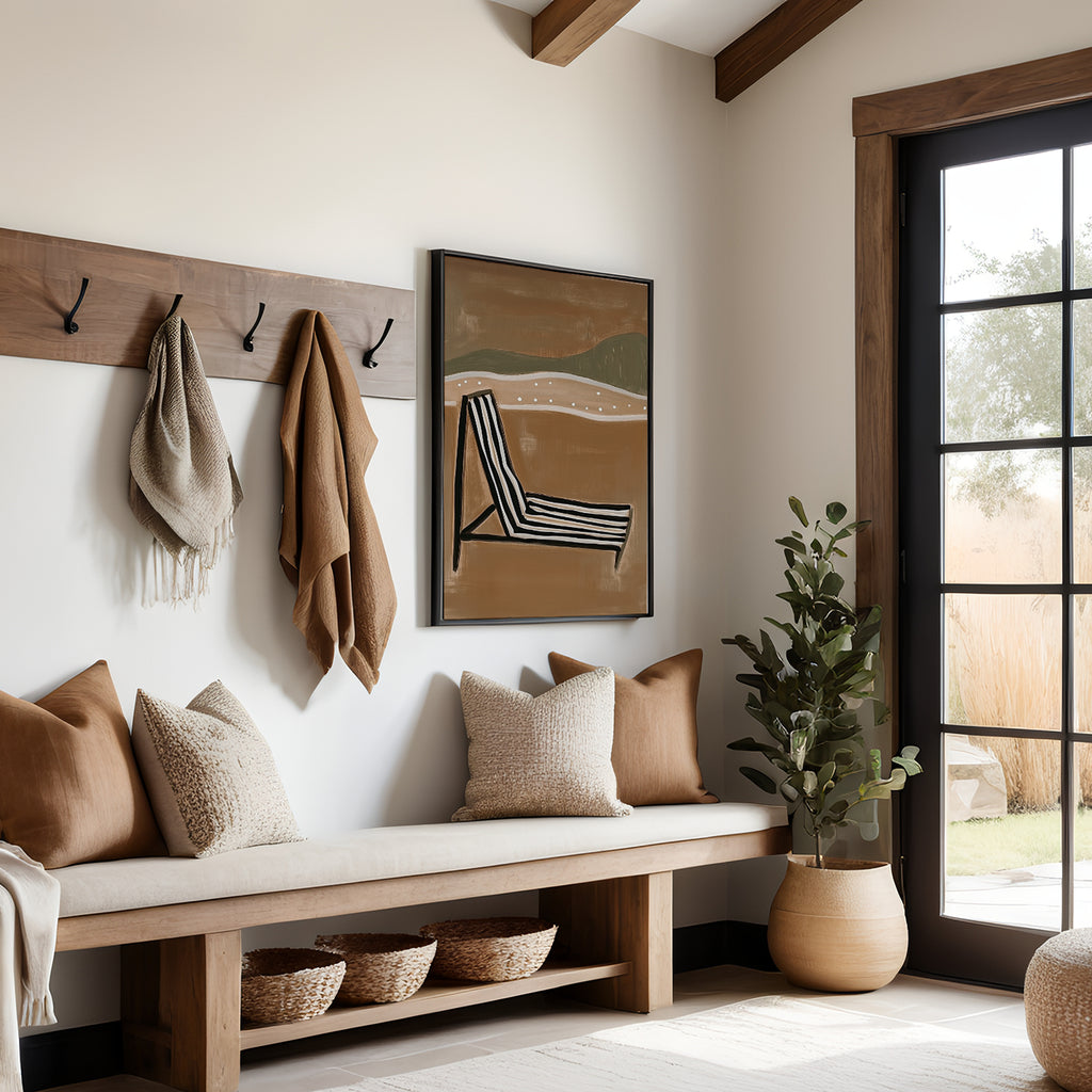 Deck Chair At The Beach Art Print