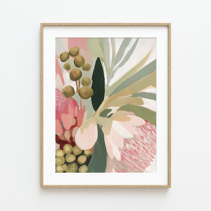 Abstract Australian Native Botanical Wall Art Print