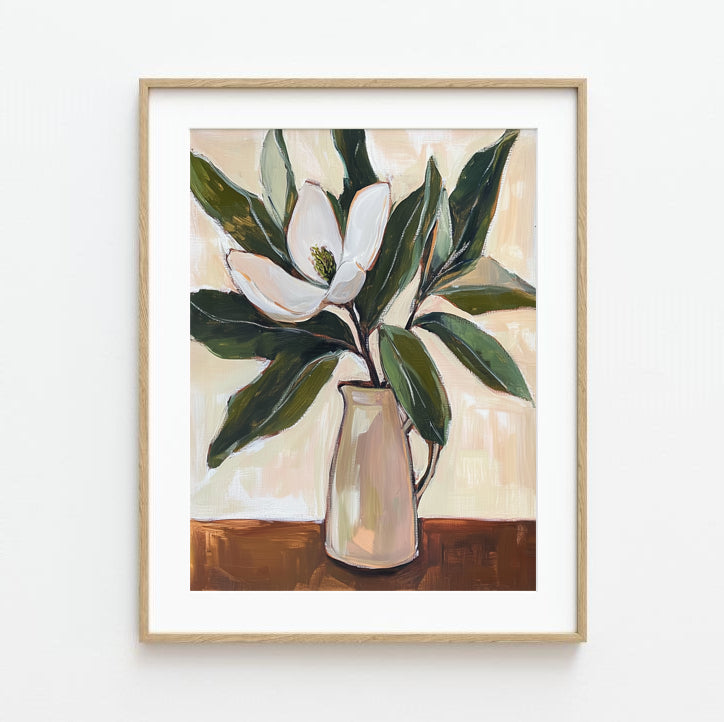 Magnolia Still Life Art Print