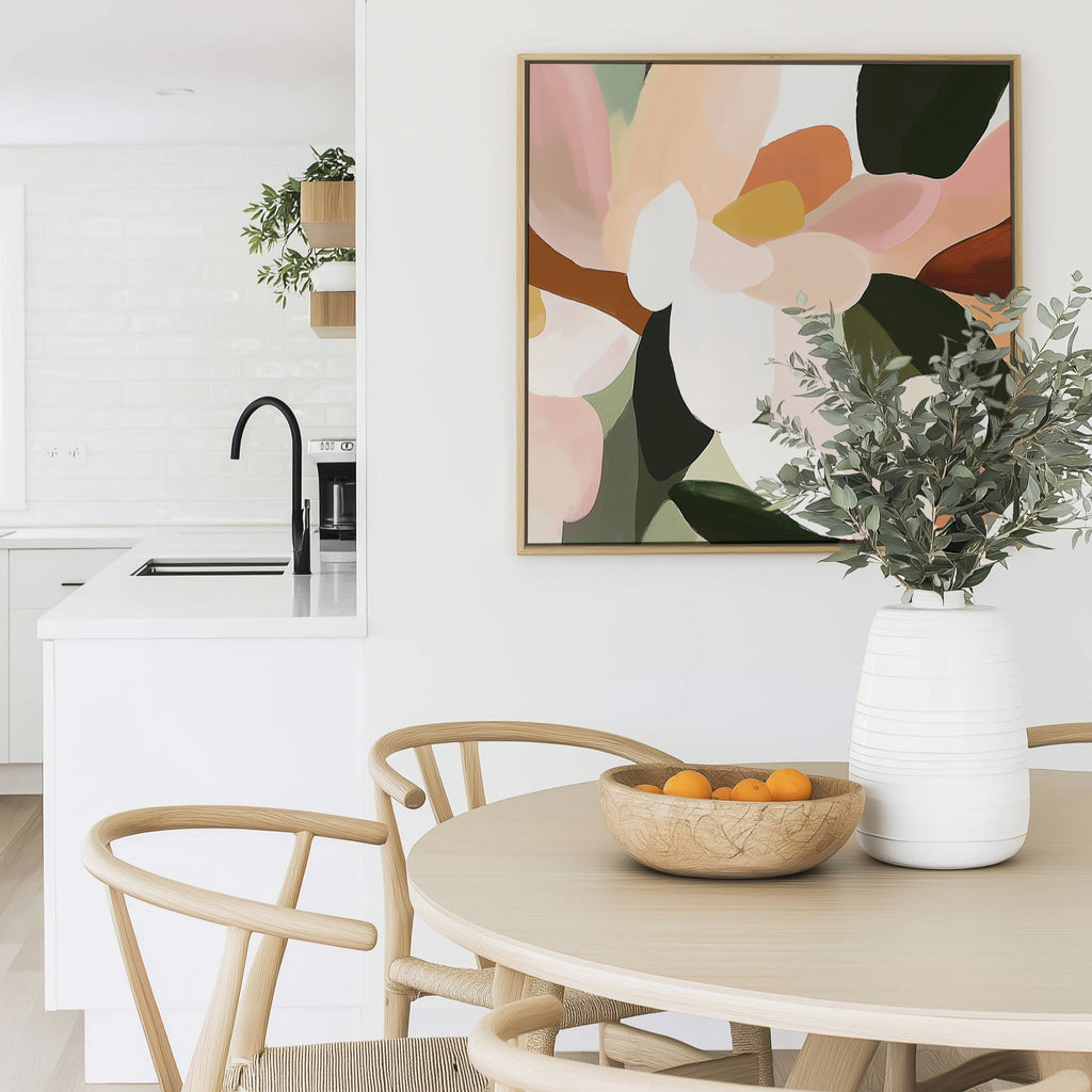 Magnolia l - Framed Canvas Print