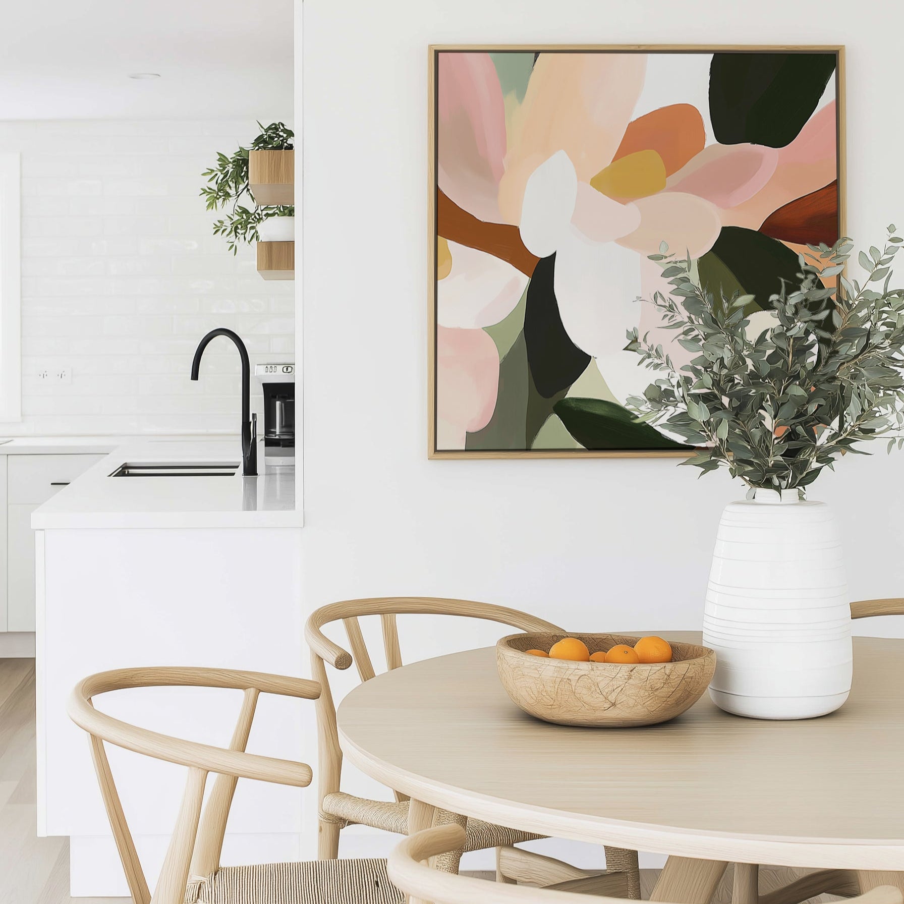 Magnolia l - Framed Canvas Print