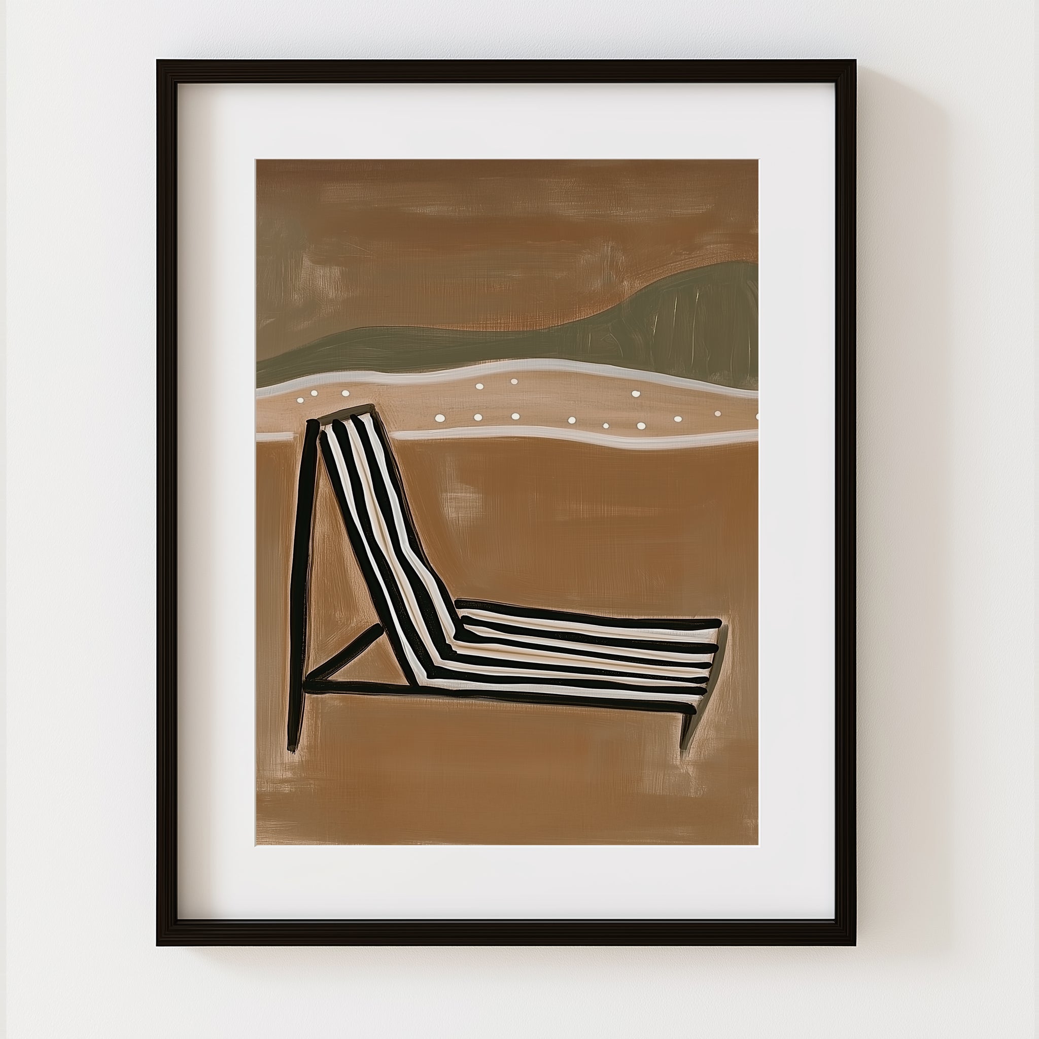 Deck Chair At The Beach Art Print