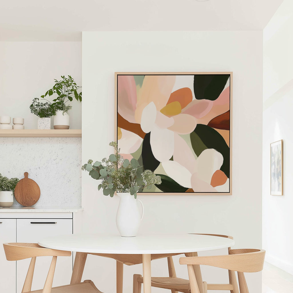 Magnolia l - Framed Canvas Print