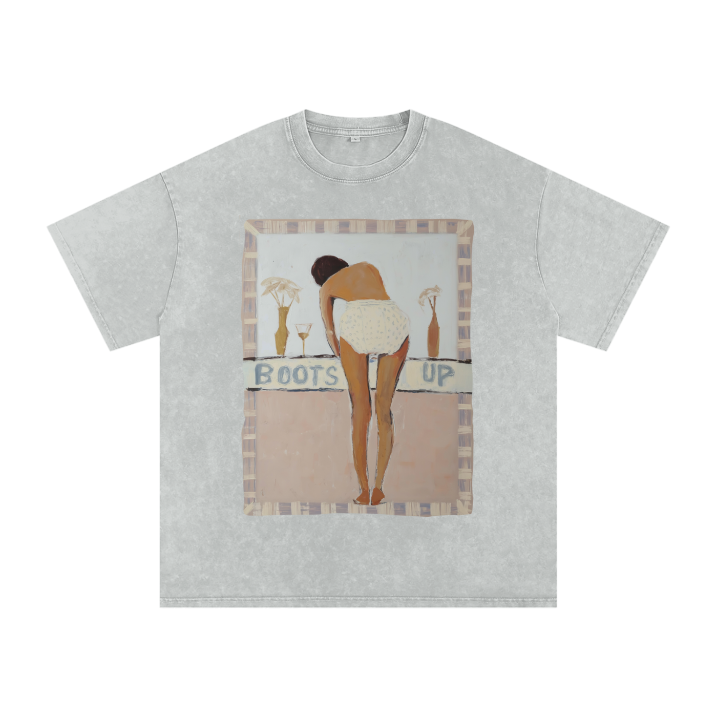 womens t-shirts,fashion tees,vintage art print,heavyweight tshirt,enzyme washed,retro graphic print,neutral tone t-shirt,cool t-shirt,premium t-shirts,one of a kind