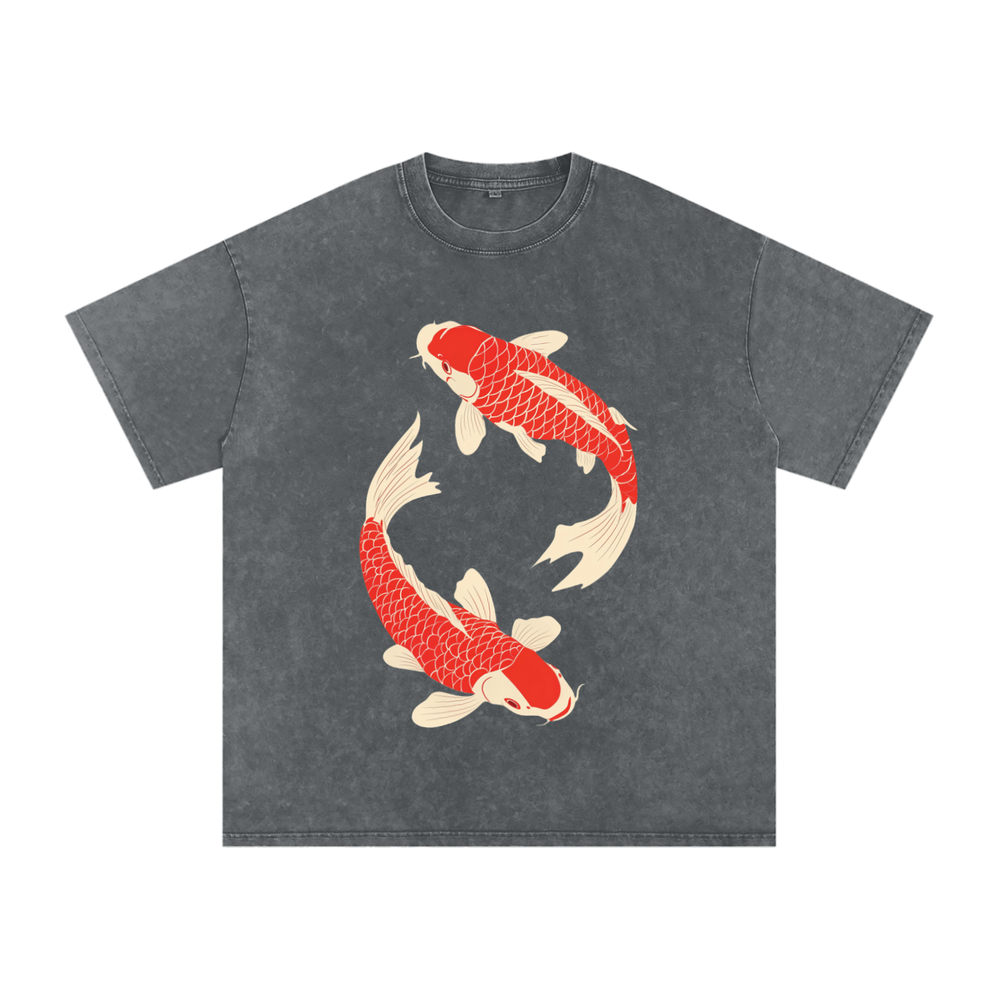 Koi Fish Japanese Art Tee – Vintage Heavyweight T-Shirt