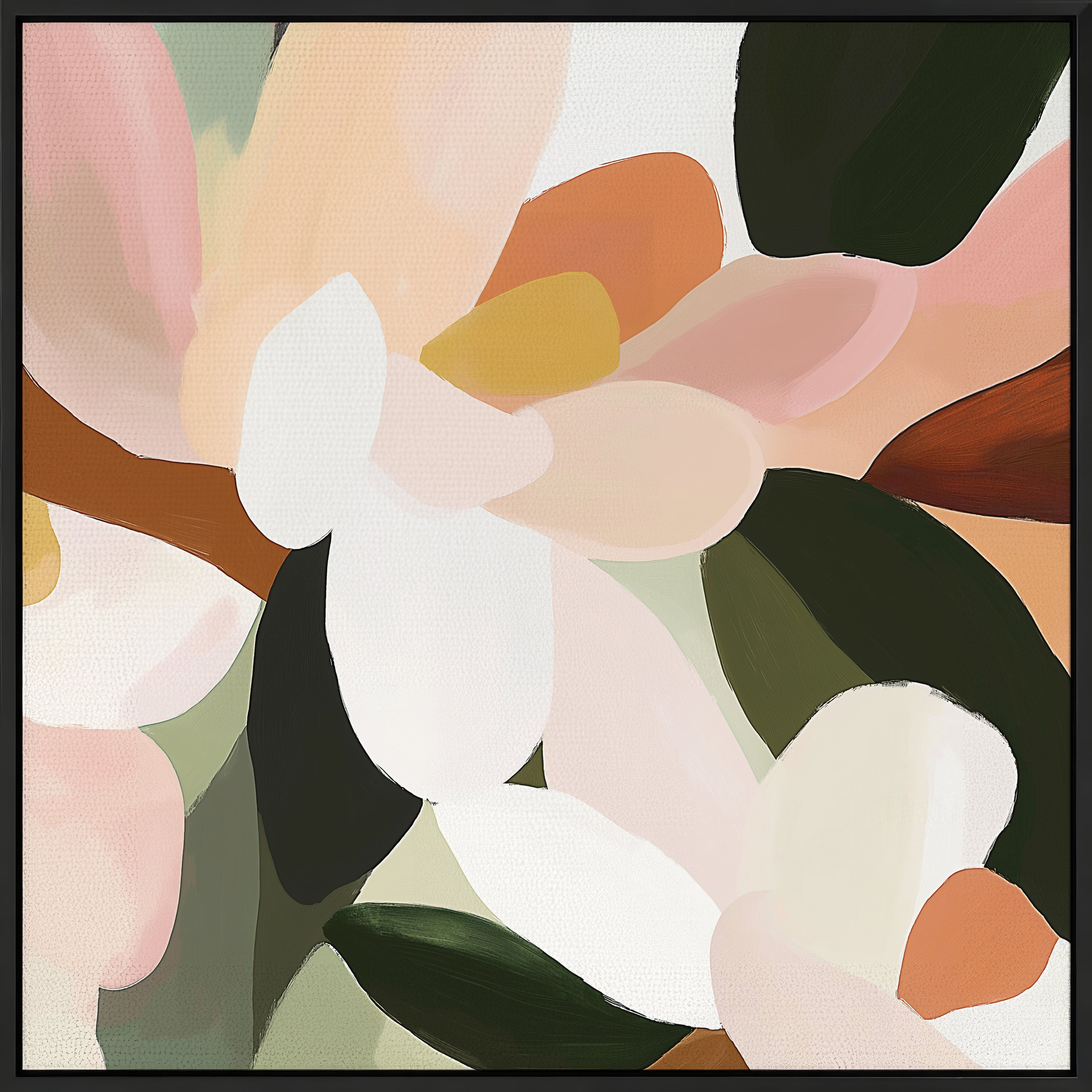 Magnolia l - Framed Canvas Print