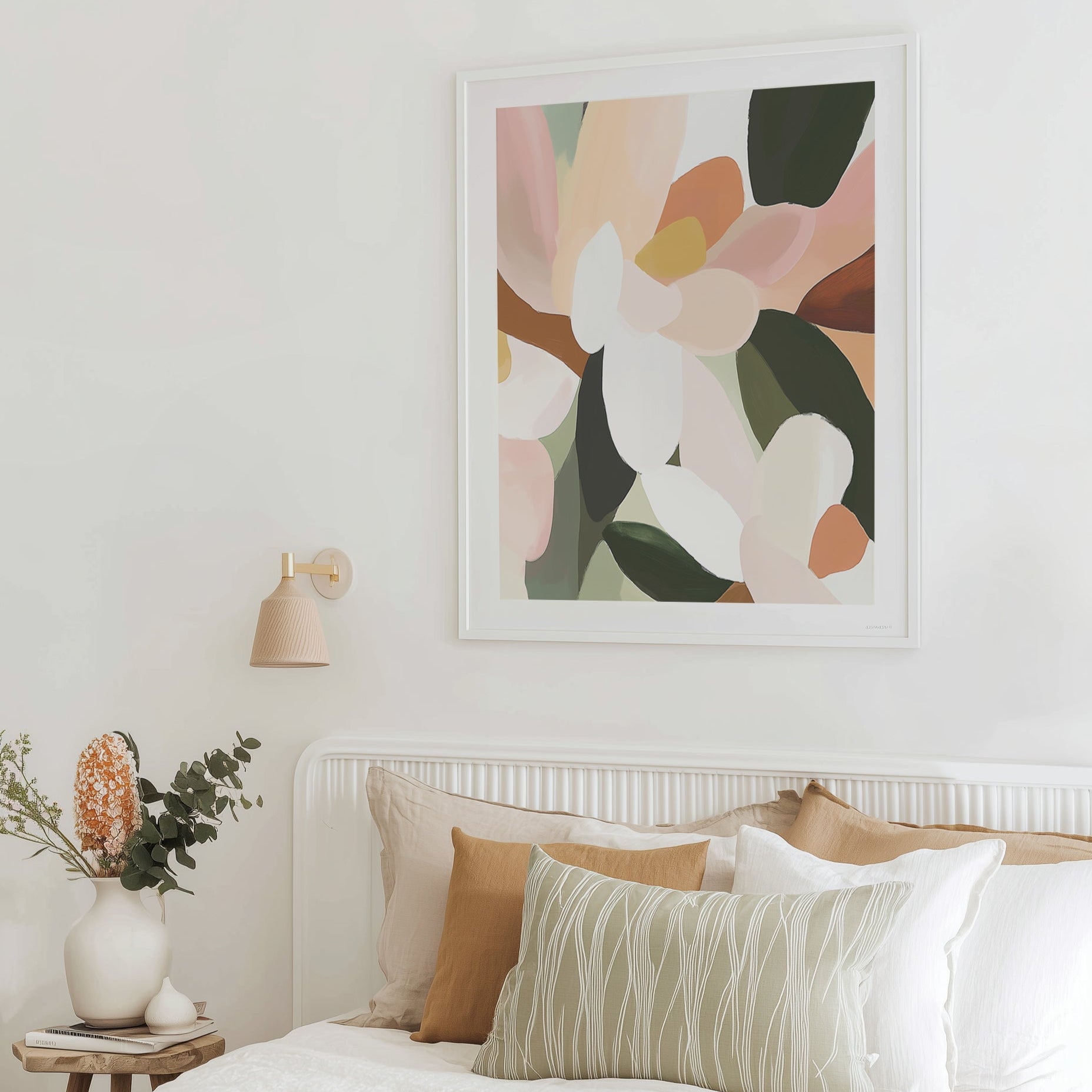 Abstract Magnolia Floral Premium Art Print