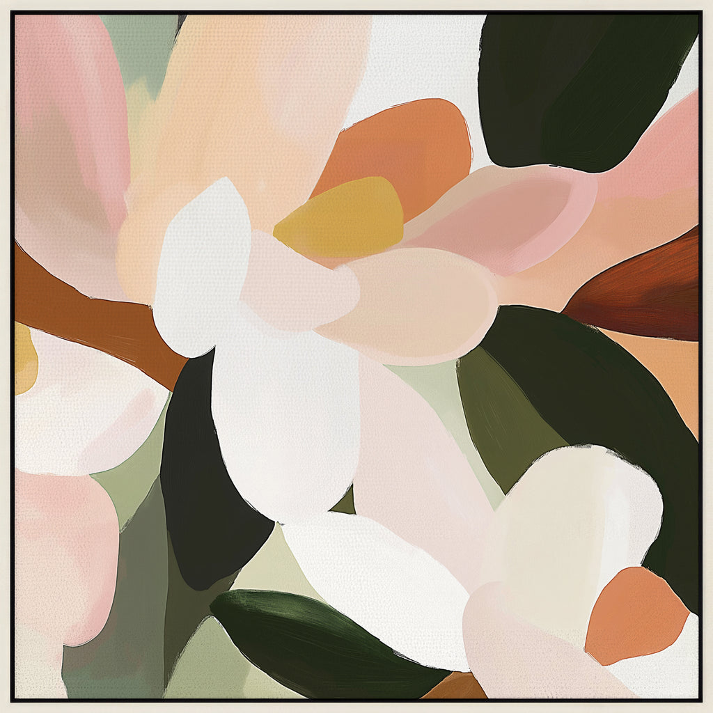Magnolia l - Framed Canvas Print