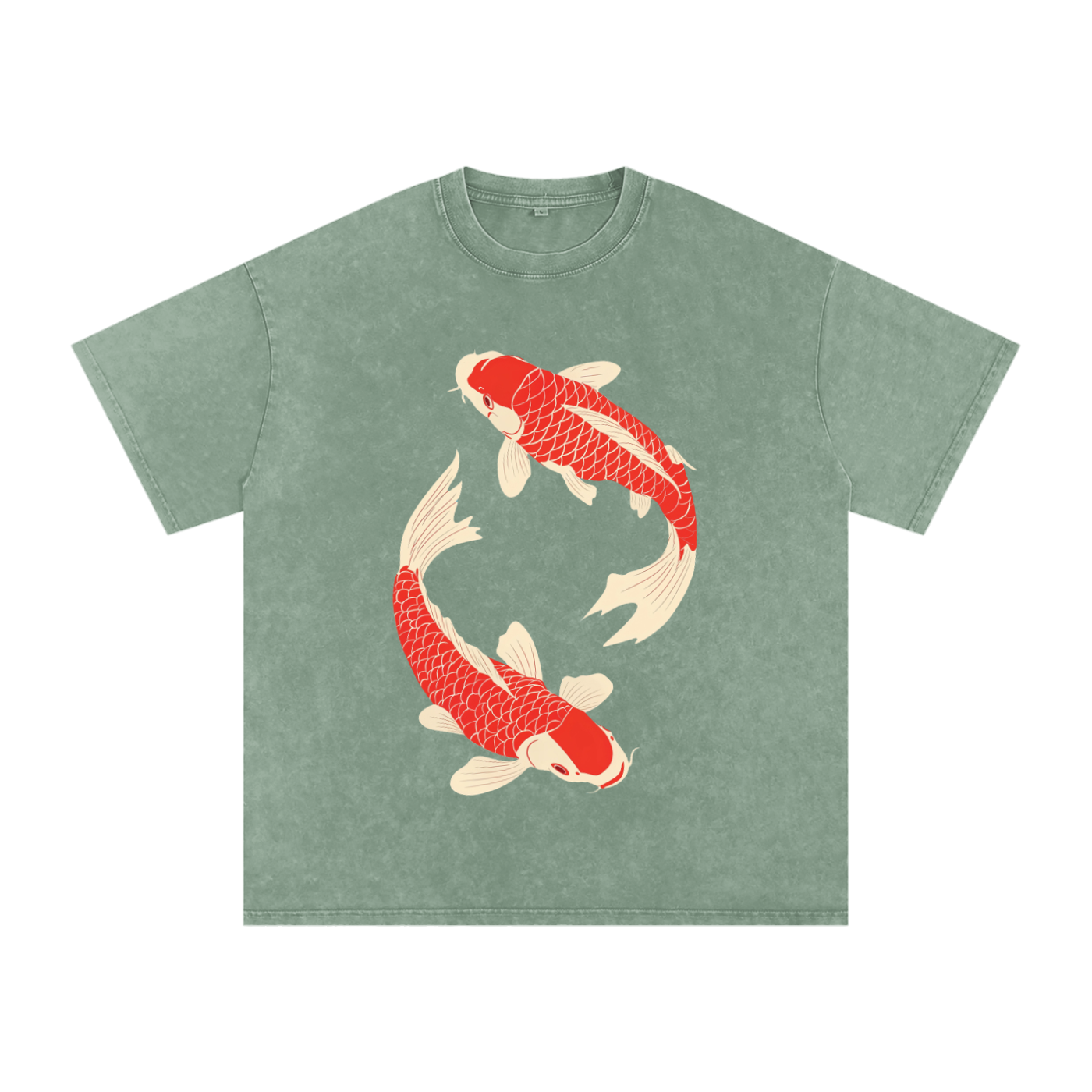 Koi Fish Japanese Art Tee – Vintage Heavyweight T-Shirt