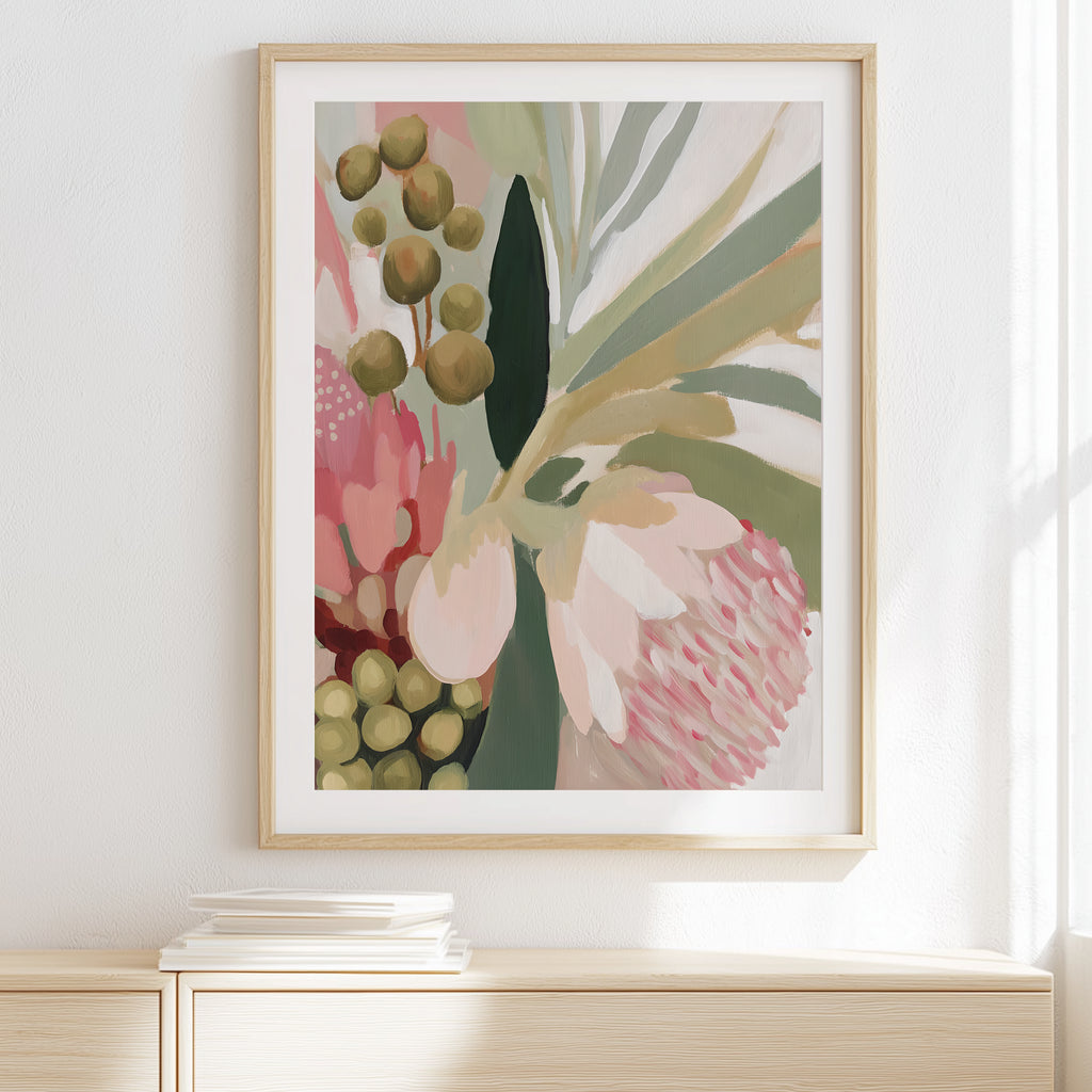 Abstract Australian Native Botanical Wall Art Print